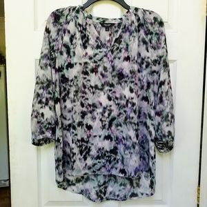 LIKE NEW Sz S Simply Vera Wang Watercolor Blouse